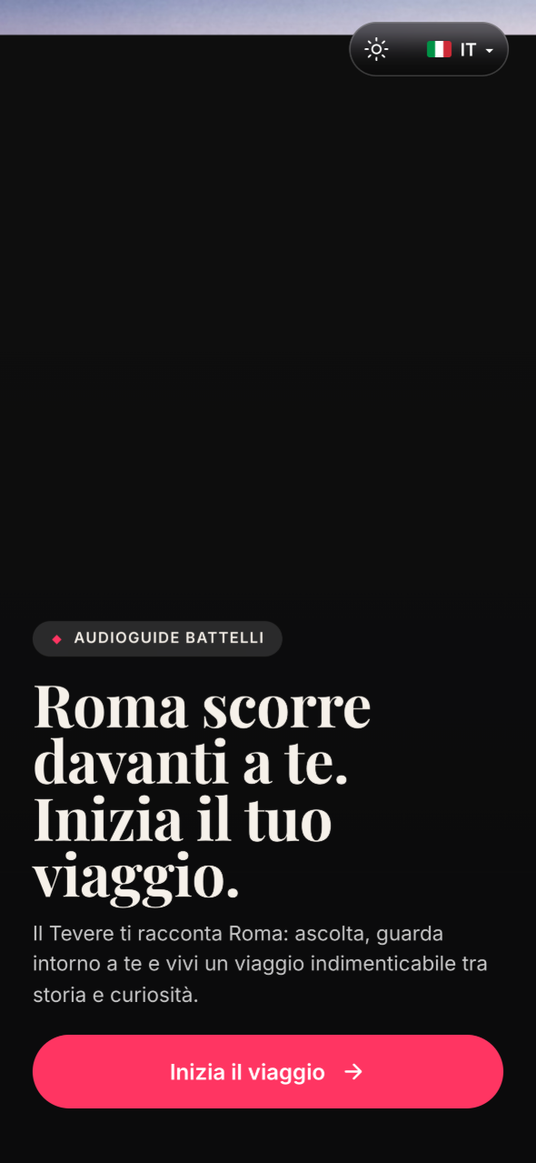 Audioguida Battelli sul Tevere: apertura da QR
